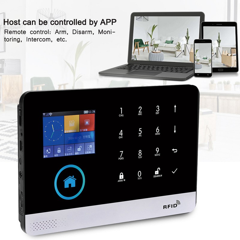 433MHZ Wireless GSM+GPRs WIFI Intelligent Video Alarm Smart Home Security