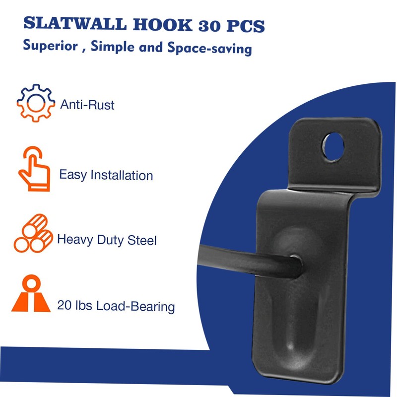 NOLITOY 30pcs Wall Hooks for Garage Accessories Versatile Hangers for