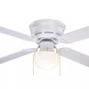 Patriot Lighting 42" White Indoor Ceiling Fan Flush Mount 4