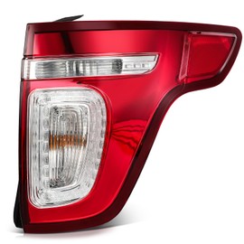 LSAILON Tail Light Fit For Ford For Explorer 2011-2015 Red Clear lens Passenger Side BB5Z13404C