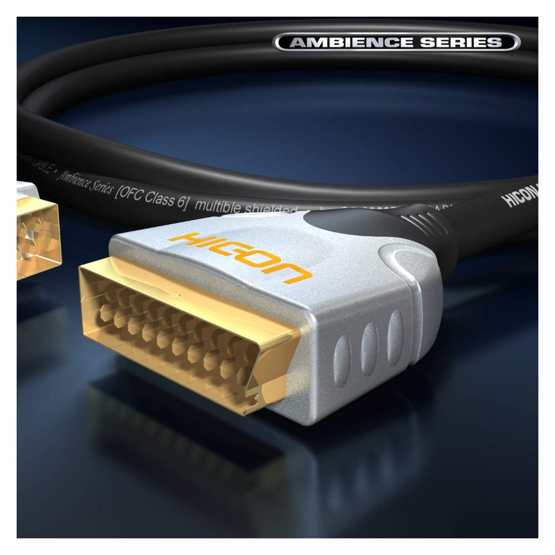 HICON Ambience HIA-SASC-0300 Scart Cable 3 m Angled 45° Plug