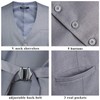 Hisdern Men's Formal Wedding Party Waistcoat, Plain Cotton Waistcoat -