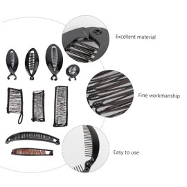 Mikinona Banana Clip for Thick Hair 11-in-1 Hair Clip Set Hair Clamp Fish Shape Hairpin Ponytail Holder Hair Accessories Hair Combs Fashionable for Daily Styling