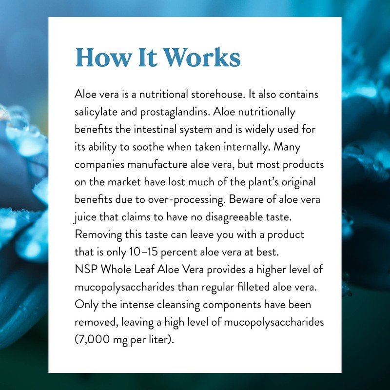 Nature's Sunshine Aloe Vera Juice 32 Fl Oz