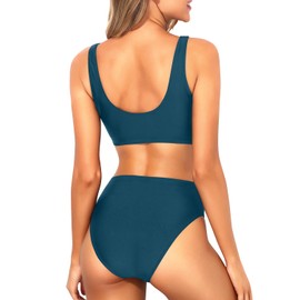 Tempt Me Crop para mujer, Azul-verde, XX-Small