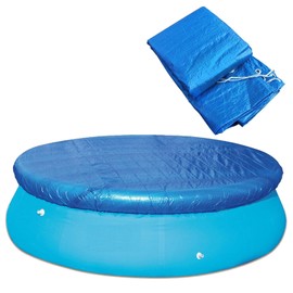 6FT Round Pool Cover, Foldable Swimming Pool Cover with Drawstring, Easy Set Heat Insulation Frame Protector for Garden