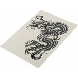 5 Imágenes De Tatuajes Temporales Para El Brazo Pegatinas De Tatuaje Temporal De Dragón Negro Grande Para Hombres Y Mujeres