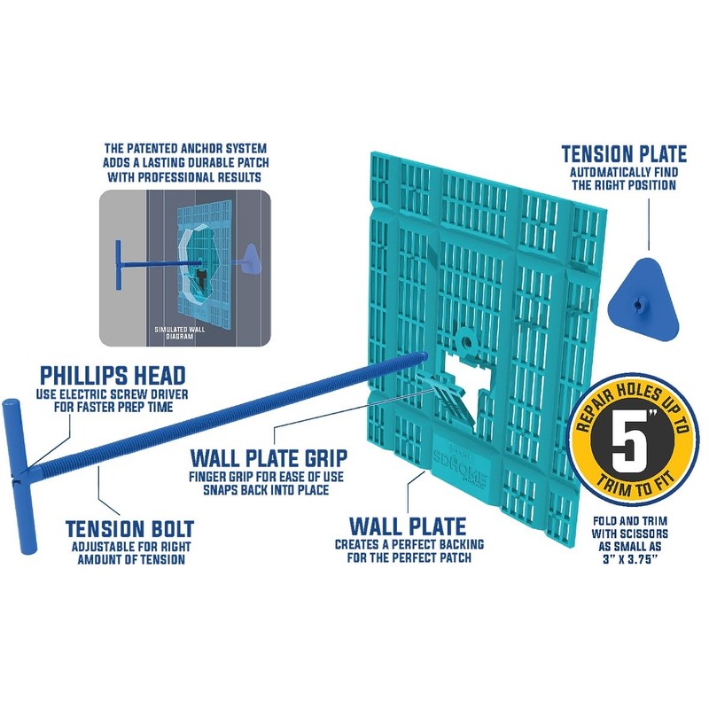 Drywall Repair Kit by SD Home, Fix Large Holes Fast,