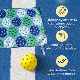 Born to Rally Pickleball Premium Microfiber Towel, Pickleball Gift and Accessory, Blue Dink Responsibly Wine 15x30 inch Sports Towel for Pickleball Players