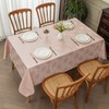 Romanstile Jacquard Rectangle Tablecloth, Waterproof Elegant Damask Rose Floral Pattern