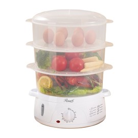Rosewill BPA-free, 9.5-Quart (9L), 3-Tier Stackable Baskets Electric Steamer with Timer Food, 2.20"x9.25"x15.63"