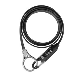 GORIX Bike Cable Lock Wire Lock Dial Type Long 1800mm Anti-Theft Road Mountain Bicycle (GX-3001) (Black)