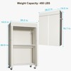 FUTASSI White Clothing Rack with Beige Cover, P1C Rolling Closets