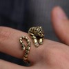 POYAMUSE Cool Thai Silver Tiger Tail Wrap Ring for Men