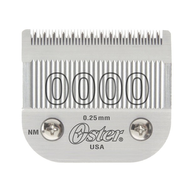 Oster Detachable Blade Size 0000 Fits Classic 76, Octane, Model One, Model 10 Clippers, 0.25 mm