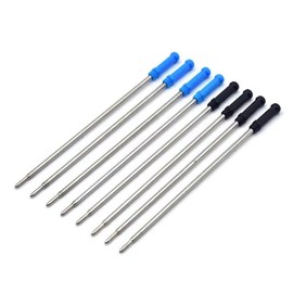 Ballpoint Pen Refill, 4.64 Inch Ballpoint Pen Refills for Diamond Crystal Stylus Pens and Ballpoint Pens with Black and Blue, Pack of 20