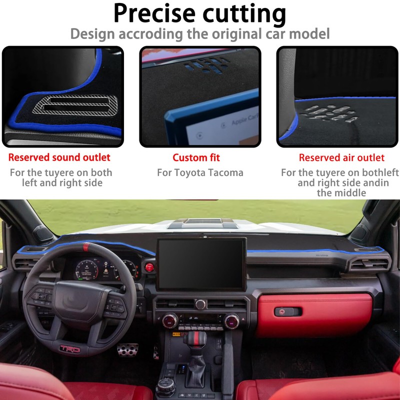LOCOY Dash Cover Mat for Toyota Tacoma Accessories 2024 2025