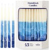 The Dreidel Company Dripless Premium Tapered Hand Decorated Multi Blue