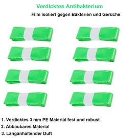 Pack of 8 Nappy Bin Refill Cassettes, Changing Bucket Refill Film, Odour-Proof, Thickened, Nappy Bin Refill Bags, Compatible with All Nappy Bins & Cat Litter Disposal Buckets