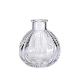 vipolish 1Pcs Empty Clear Glass Diffuser Bottle Aromatherapy Diffuser Jar Container Decorative Vase Fragrance Accessories Use for DIY Replacement Reed Diffuser Sets Essential Oils Craft Decor