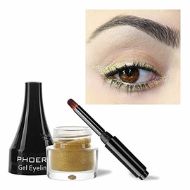 PHOERA GEL EYELINER LONG LASTING WATERPROOF SMUDGE PROOF 24H MAKEUP 10 SHADE UK (205 GOLD)