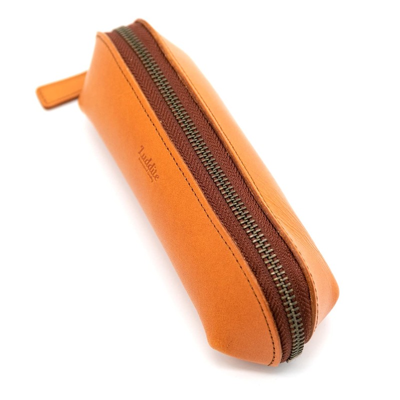 Luddite Trattoria Leather Camel Garment Bag, Archpen Case,