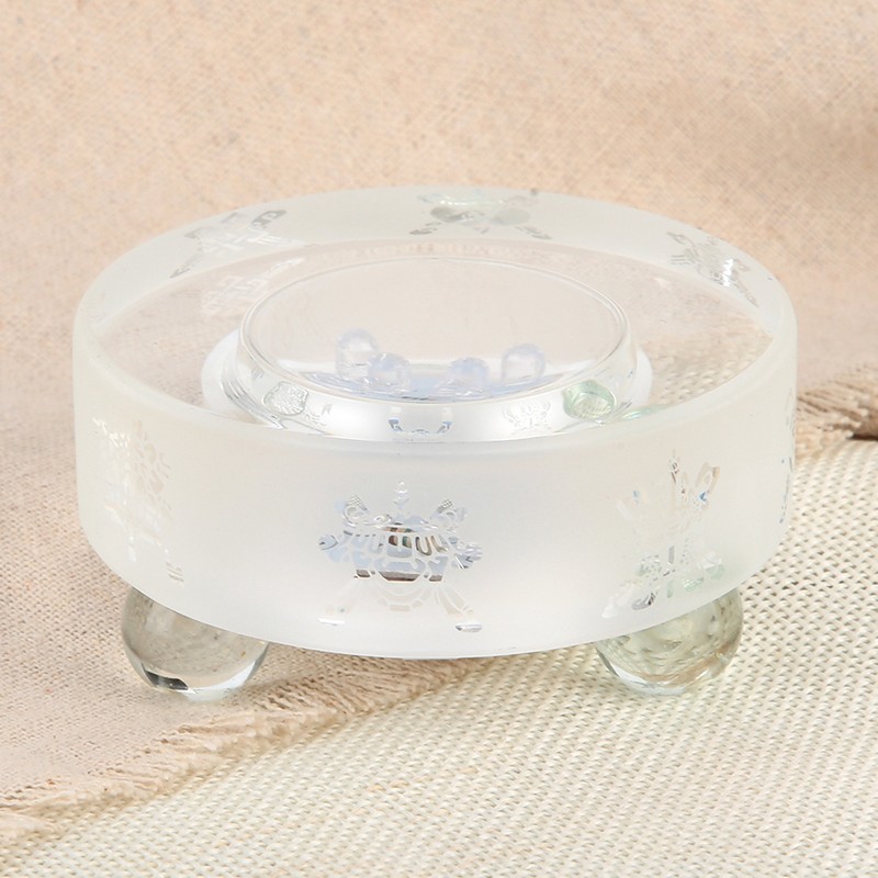 Beautiful Pattern Mini Crystal LED Light Base Buddha Display Stand