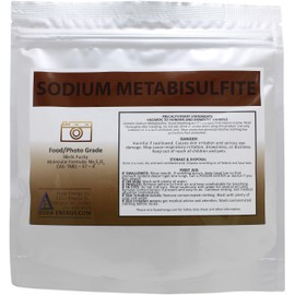 Duda Energy meta08f Sodium Metabisulfite Food Grade/Photo Grade 98.6+% Purity White Granular Solid Crystals, 8 oz.