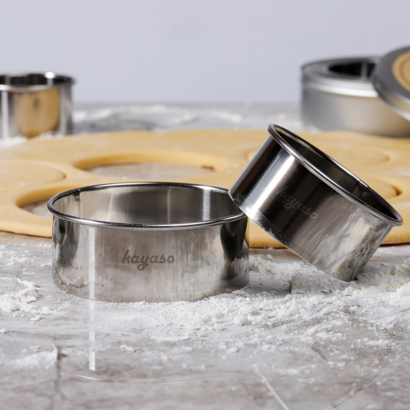 Kayaso Round Cutters in Graduated Sizes, 304 Stainless Steel, 12