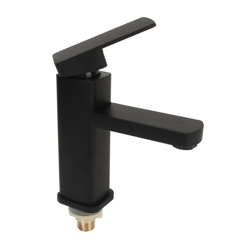 Sink Faucet Black Single Handle Single Hole Cold Stainless Steel