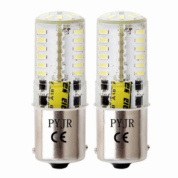 1156 Ba15s 1141 P21w 12v LED Bulbs, Single Contact Bayonet Base, 5W Cool White 6000K 500LM, Waterproof Light, For RV, Trailer, Boat, lawn tractors, mower. (Pack of 2)