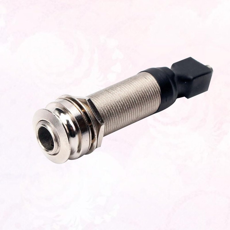 EXCEART End Pin Output Jack Guitar Stereo End Pin Brass