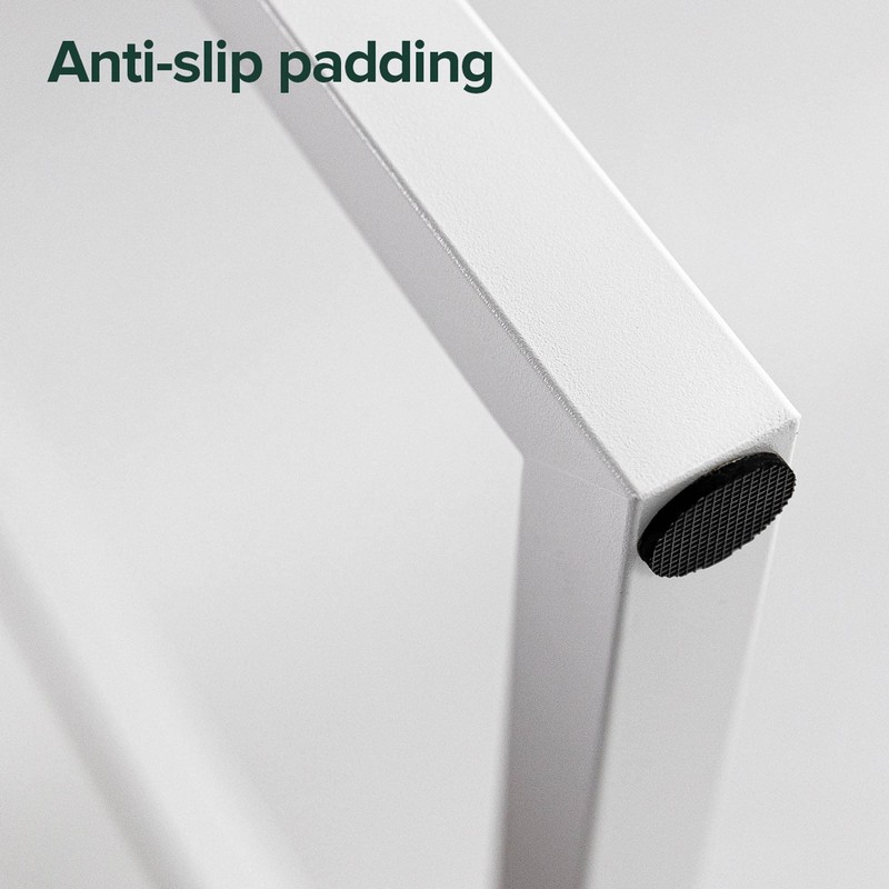 Zinus Jennifer 55 Inch White Frame Desk/Computer Workstation/Office Desk/Dining Table/Easy