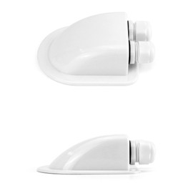 QWORK QWORK? 1 Pcs IP68 Solar Cable Entry Gland Waterproof ABS Solar Double Cable Entry Dual Cable Entry Housing for Solar Panels of RV, Caravan and Marine, White