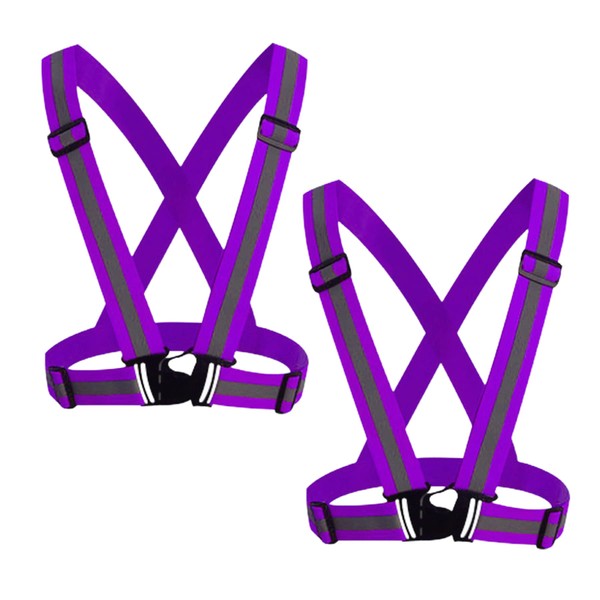 YUNLOVXEE Reflective Strap Safety Vest Gear - 2-10 Pack Adjustable