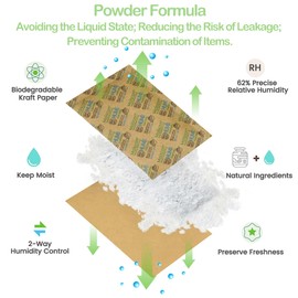 Wisesorb 62% Two-Way Humidity Control Packs, 67 Gram 15 Pack for Storing 1 lb, Size 67 Moisture Control Packets Individually Wrapped, Humidifier Packs for Storage Containers