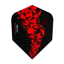 THOR-DARTS 150 Micron Ultra Strong Darts Flights HD-280 F2 Extra Long Lasting (15, F2 Red/Black HD-280) Pack of 15 = 5 Sets