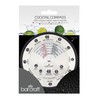 BarCraft BCLLCOMPASS Cocktail Compass with 12 Recipes, Stainless Steel, White,