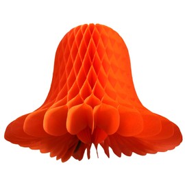 Devra Party 3-Pack 9 Inch Honeycomb Tissue Paper Bell (Orange)