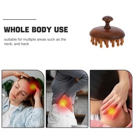 Healeved Wooden Massage Comb Wooden Scalp Massager Wooden Massage Body Brush Scalp Massage Comb Head Massage Comb Portable Wooden Scalp Comb Portable Hair Massage Brush Guasha Tool