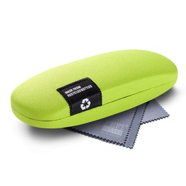 FEFI - Hard case glasses case with fabric cover made from recycled PET bottles, Green
