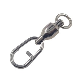 unclesportinfof 25 PCS Fast Link Ball Bearing Fishing Swivel with Oval Split Ring Quickly Change Stainless Steel Swivel Snap (6#-Test 130LB)