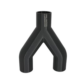 DRUCKKRAFT 2-way branch pipe 40 mm, branch piece, Y-distributor, suction system, pipe connector, hose connector, central vacuum cleaner and industry, PETG (DN40 to 2-way DN40)
