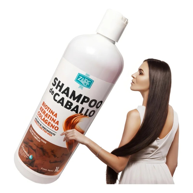 Shampoo Zaire Anticaída y para Crecimiento con Biotina, Keratina y