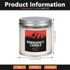 Veiuwa 6 Pack Emergency Candles, 4oz Unscented Smokeless Soy Wax
