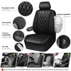 CAR PASS 5 Seats Piping Luxury Faux Leather Seat Covers