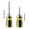 LDEXIN 2Pcs Stubby Screwdrivers, Dual End & Adjustable Length, Magnetic