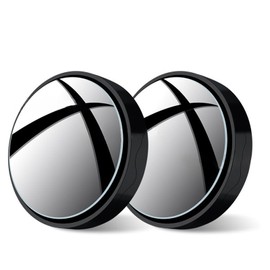 Eastrise 2-Pack 360° Adjustable Wide-Angle Blind Spot Mirrors - HD Waterproof Glass Wing Mirrors (Universal Fit for Cars/SUVs/Trucks) - Eliminate Blind Spots, Enhance Driving Safety(Black)