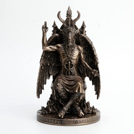 Veronese Design 9 1/2 Inch Statue of Baphomet Resin Statue Antique Bronze Occult Gift