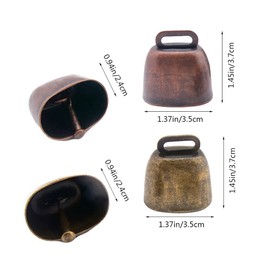 Nifocc Pet Copper Bells Farm Animal Bells Anti-Lost Bells DIY Bells - Pack of 4 Red Bronze and Green Bronze